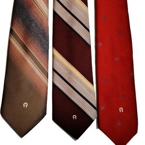 Lot of 3 Vintage Etienne Aigner Mens Necktie Neck Tie Ties Striped Preowned